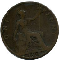 PENNY 1896 UK GREAT BRITAIN Coin #AZ788.U.A - D. 1 Penny