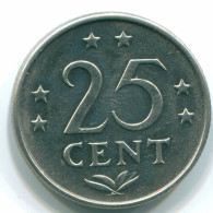 25 CENTS 1971 NETHERLANDS ANTILLES Nickel Colonial Coin #S11540.U.A - Netherlands Antilles