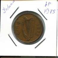 2 PENCE 1975 IRLAND IRELAND Münze #AN656.D.A - Irlanda