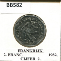 2 FRANCS 1982 FRANCE Coin #BB582.U.A - 2 Francs