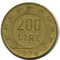 200 LIRE 1978 ITALY Coin #AZ512.U.A - 200 Liras