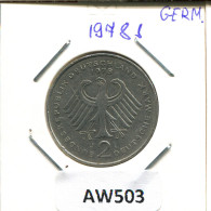 2 DM 1978 J T.HEUSS BRD ALEMANIA Moneda GERMANY #AW503.E.A - 2 Marcos