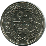 50 PIASTRES 1968 LIRANON LEBANON Münze #AH802.D.A - Lebanon