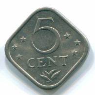 5 CENTS 1974 NIEDERLÄNDISCHE ANTILLEN Nickel Koloniale Münze #S12211.D.A - Netherlands Antilles