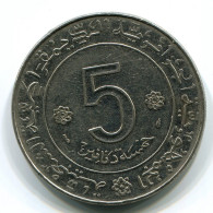 5 DINARS 1974 ARGELIA ALGERIA Moneda #AP513.E.A - Algerije