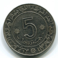 5 DINARS 1974 ARGELIA ALGERIA Moneda #AP513.E.A - Argelia