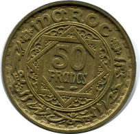 50 CENTIMES ND 1921 MOROCCO Yusuf Coin #AH631.3.U.A - Marokko