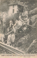 Pont En Royans * 1906 * Le Génie Minant Les Blocs De L'éboulement * Régiment * Villageois - Pont-en-Royans