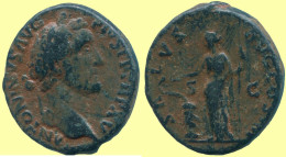 MARCUS AURELIUS AE DUPONDIUS SALUS STANDING 11.51g/26.77mm #ANC13507.66.F.A - The Anthonines (96 AD To 192 AD)