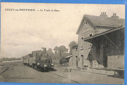 80 - Somme - Crecy En Ponthieu - Le Train En Gare (N15749) - Sonstige & Ohne Zuordnung