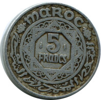 5 FRANCS 1950 MOROCCO Münze #AR023.D.A - Marruecos