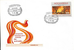 MOZAMBIQUE 1980 Fire Prevention FDC - Sapeurs-Pompiers