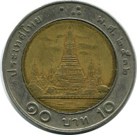 10 BAHT 2003 THAILAND BIMETALLIC Coin #AR214.U.A - Tailandia