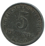 5 PFENNIG 1920 A ALLEMAGNE Pièce GERMANY #AD543.9.F.A - 5 Rentenpfennig & 5 Reichspfennig