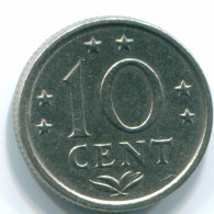 10 CENTS 1978 ANTILLES NÉERLANDAISES Nickel Colonial Pièce #S13551.F.A - Antilles Néerlandaises