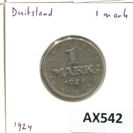 1 DM 1924 A GERMANY Coin SILVER #AX542.U.A - 1 Mark