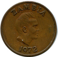 1 NGWEE 1972 ZAMBIE ZAMBIA Pièce #AP964.F.A - Zambia