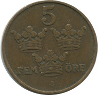 5 ORE 1911 SWEDEN Coin #AC447.2.U.A - Suède