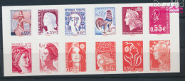 Frankreich 4526-4537MH (kompl.Ausg.) Markenheftchen Postfrisch 2008 Freimarkenmotive Der Fünften Republ (10391285 - Unused Stamps