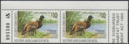 NZ Fish And Game Council 1993 $10 Paradise Shelduck Pair MNH - Autres & Non Classés