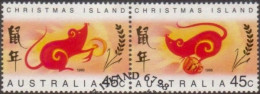 Christmas Island 1996 SG425 90c Chinese New Year Rat Pair FU - Christmaseiland