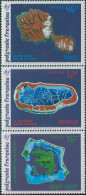 French Polynesia 1992 Sc#587-589,SG637-639 Satellite Pictures Set MNH - Andere & Zonder Classificatie