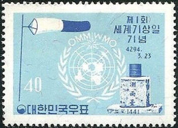 Korea South 1961 SG388 40h World Meteorological Day MLH - Korea, South