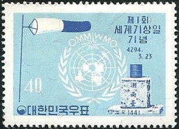 Korea South 1961 SG388 40h World Meteorological Day MLH - Corea Del Sud