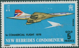 New Hebrides 1976 SG207 5f Concorde MLH - Altri & Non Classificati