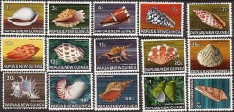 Papua New Guinea 1968 SG137-151 Shell Series MNH - Papua New Guinea
