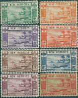 New Hebrides 1938 SG52-60 Islands And Outrigger Canoe (8) MH - Sonstige & Ohne Zuordnung