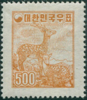 Korea South 1955 SG251 500h Yellow-brown Sika Deer MNH - Korea (Zuid)