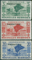New Hebrides French Due 1953 SGFD92-FD94 Outrigger Canoes TIMBRE-TAXE MLH - Andere & Zonder Classificatie