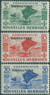 New Hebrides French Due 1953 SGFD92-FD94 Outrigger Canoes TIMBRE-TAXE MLH - Altri & Non Classificati