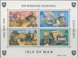 Isle Of Man 1974 SG58 Churchill MS MNH - Man (Ile De)