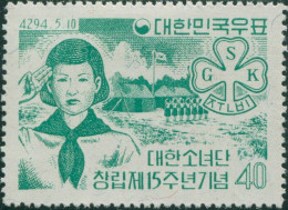 Korea South 1961 SG396 40h Girl Guide Movement MLH - Korea (Süd-)