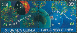 Papua New Guinea 1988 SG576-577 Australian Bicentenary Pair FU - Papouasie-Nouvelle-Guinée