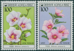 Korea South 1992 SG1985-1986 Hibiscus Flowers MNH - Korea, South