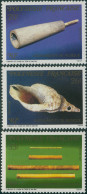 French Polynesia 1987 Sc#462-464,SG511-513 Musical Instruments Set MNH - Other & Unclassified