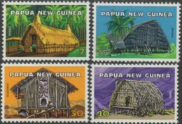 Papua New Guinea 1976 SG305-308 Native Dwellings Set MNH - Papoea-Nieuw-Guinea