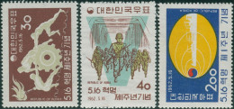 Korea South 1962 SG428-430 Revolution Anniversary Set MNH - Korea, South