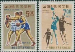 Korea South 1967 SG719-720 National Athletics Meeting Seoul Set MNH - Corea Del Sud