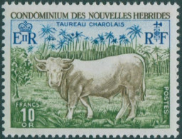 New Hebrides French 1974 SGF213 10f Charolais Bull MNH - Sonstige & Ohne Zuordnung