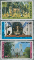 French Polynesia 1985 Sc#424-426,SG462-464 Catholic Churches Set MNH - Other & Unclassified