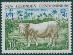 New Hebrides 1975 SG199 10f Charolais Bull MNH - Autres & Non Classés