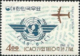 Korea South 1962 SG450 4w ICAO Emblem MNH - Korea, South