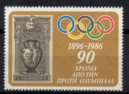 V072 Greece / Griechenland / Griekenland / Grecia / Grece 1986 90 Years Of First OLYMPIC GAMES Cinderella / Vignette - Sonstige & Ohne Zuordnung