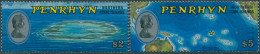 Cook Islands Penrhyn 1974 SG68-69 Island Maps Set MNH - Penrhyn