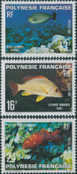 French Polynesia 1981 Sc#341-343,SG339-341 Fish Set MLH - Sonstige & Ohne Zuordnung