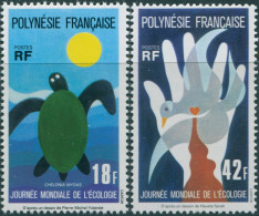 French Polynesia 1976 SG219-220 World Ecology Day Set MLH - Andere & Zonder Classificatie